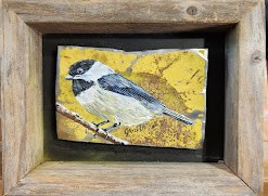 upcycled Black Capped Chicadee